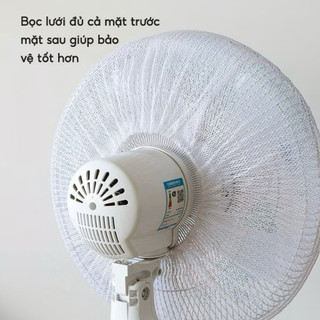 Lưới bọc quạt chống kẹp tay an toàn cho bé JYoohome Bọc quạt tròn dây rút hoạt hình dễ thương