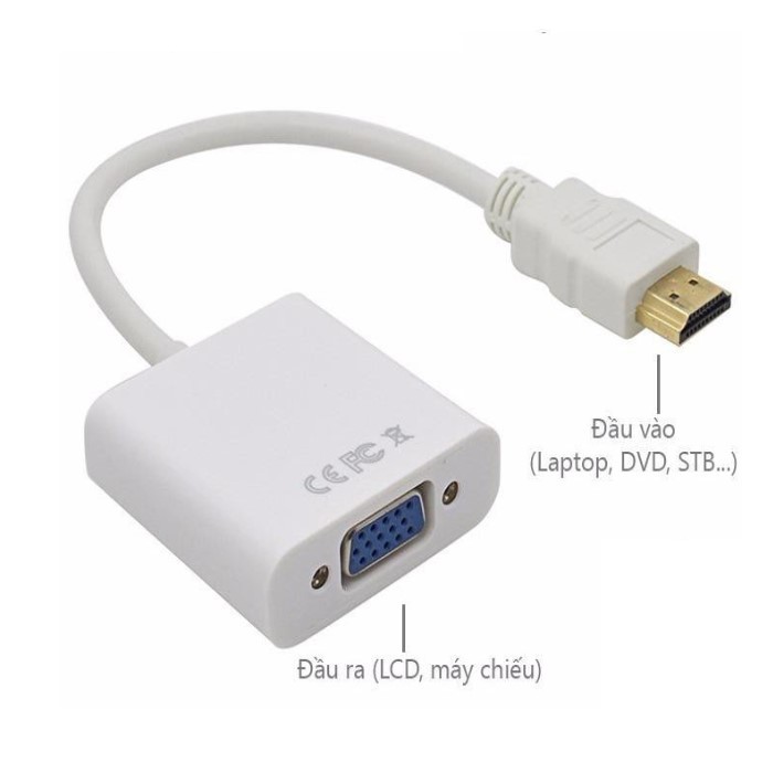 [Siêu rẻ] Cáp Chuyển Đổi HDMI Sang VGA HDMI To VGA chuẩn 1080P sắc nét