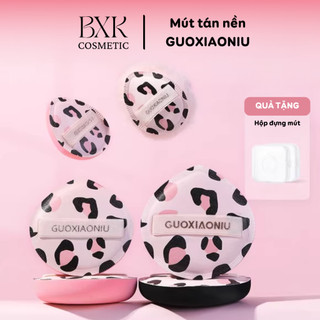 Mút Tán Nền Họa Tiết Báo Đốm Guoxiaoniu Hình Tròn Lớn Bông Phồng Siêu Mềm Sử Dụng Ướt Và Khô BXK