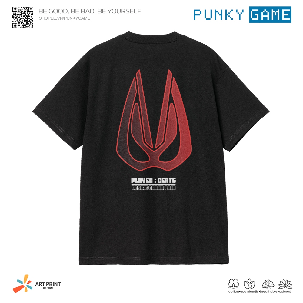 Áo thun Unisex Kamen Rider GEATS Cotton 100% ngắn tay