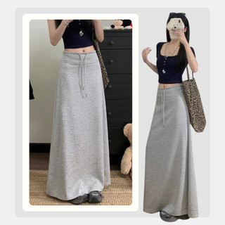 Chân váy chữ A dáng dài LILY, Chân váy nữ suông dài chất nỉ, mùa thu đông mặc đi chơi V125