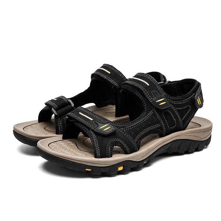 [BIG SIZE 44-48]Giày Sandal Nam Quai Hậu Size Lớn Man Black Trẻ Trung-Sandal Quai Hậu Ngoại Cỡ Big S