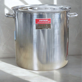  Nồi inox 50L Vietkim đáy dày - nồi hầm xương đa năng  40x40 cm 