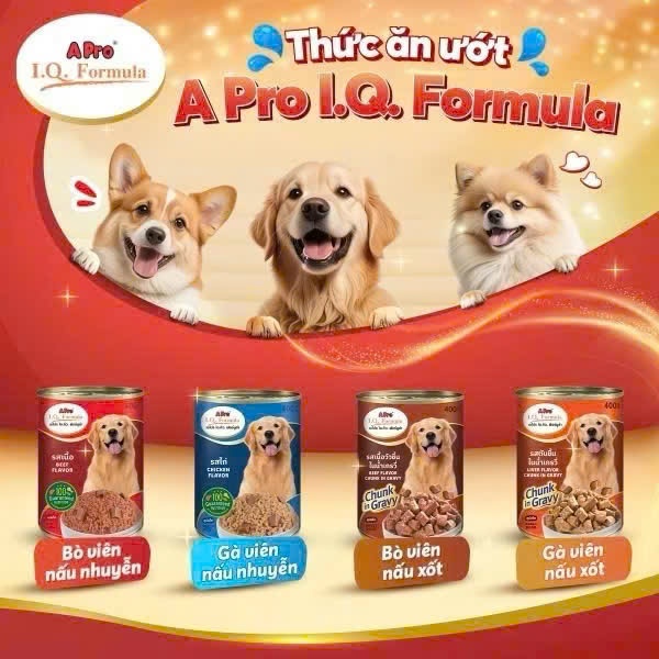 Pate dành cho chó Apro IQ lon 400g-pate chó Apro iq