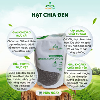 Chia Đen Ấn Độ Sức Khỏe Xanh – Siêu Hạt Sạch, Giúp Thanh Lọc Cơ Thể, Giàu Khoáng Chất