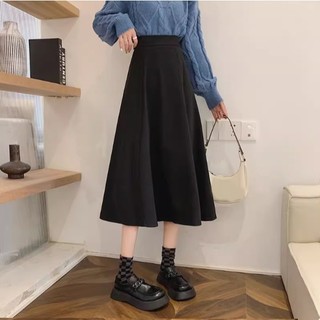 Chân váy xòe dài Hàn quốc (đen) - dài 70cm