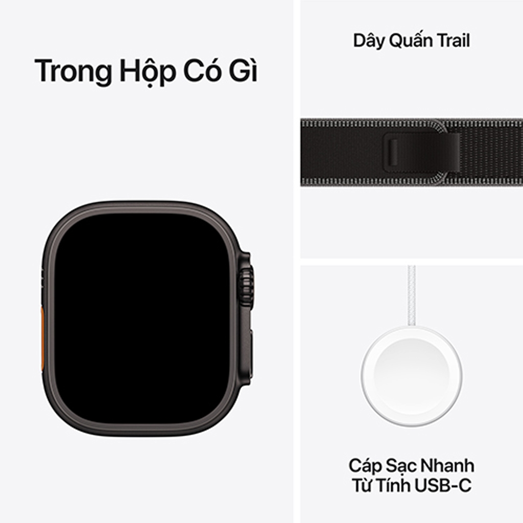 Apple Watch Ultra 3 Viền Titan Cellular 49mm Dây quấn Trail M/L Chính hãng | BigBuy360 - bigbuy360.vn