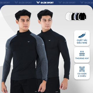  Áo Thun Dài Tay Cổ Trụ Zip BAZIK Wings W01 Co Giãn Giữ Nhiệt Tốt Thể Thao Chạy Bộ Bơi Lội 