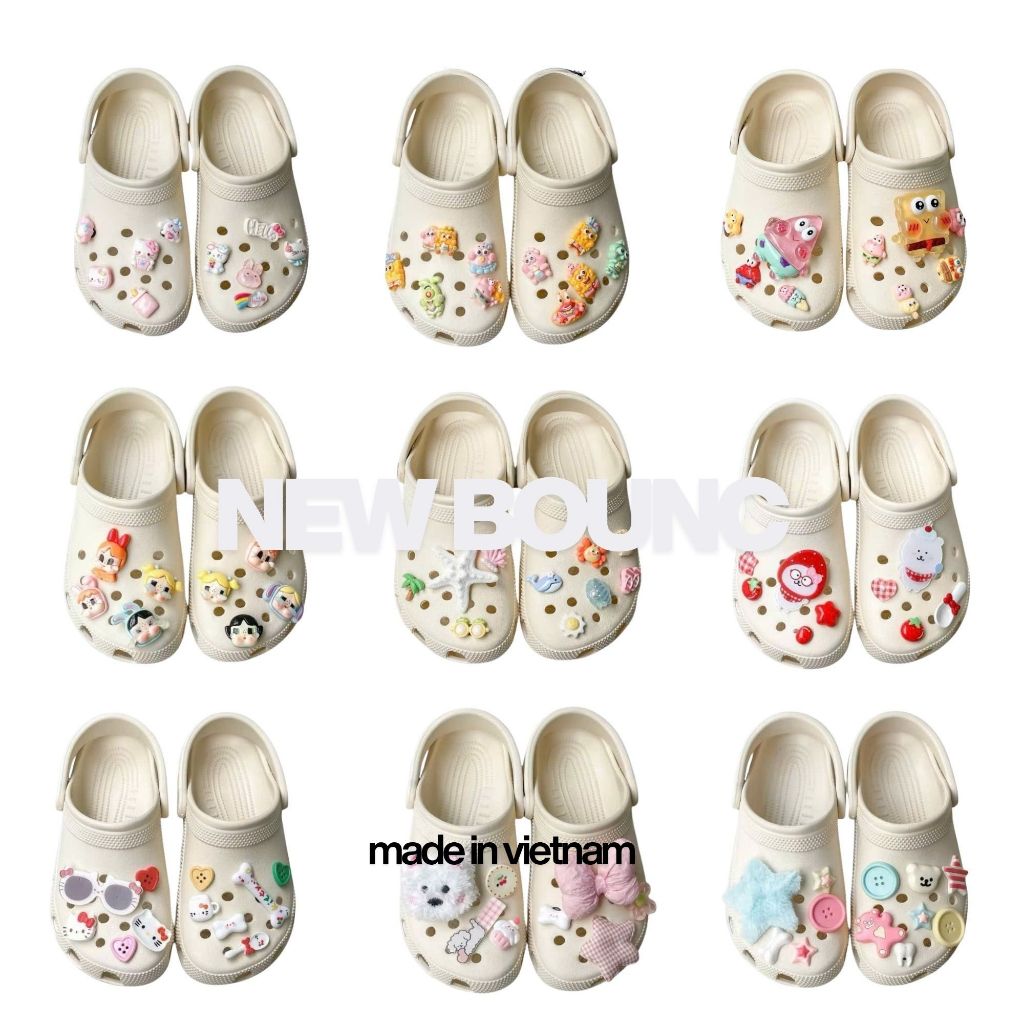 Dép sục nam nữ có quai thời trang tặng kèm phụ kiện hỗ trợ đổi size NEW BOUNC
