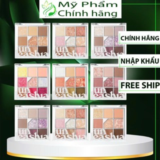  Bảng Phấn Mắt 9 Ô Unleashia Glitterpedia Eye Palette 01 02 03 04 05 06 07 All of Glitter Brown Coralpink Lavender Fog 
