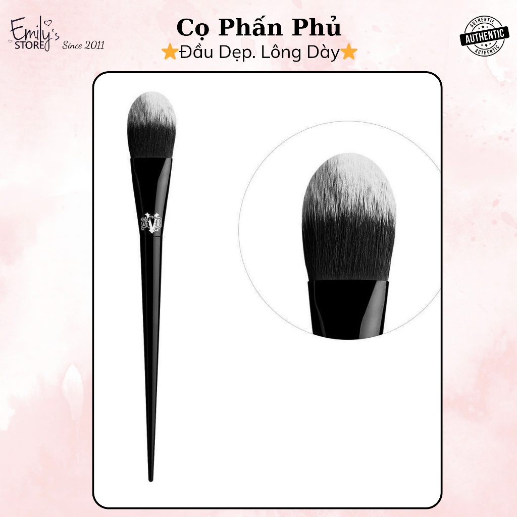Cọ Phấn Phủ Đầu Dẹp Kat Von D Số 25 – Tán Phấn Mịn, Dễ Tán, Không Rơi Lông