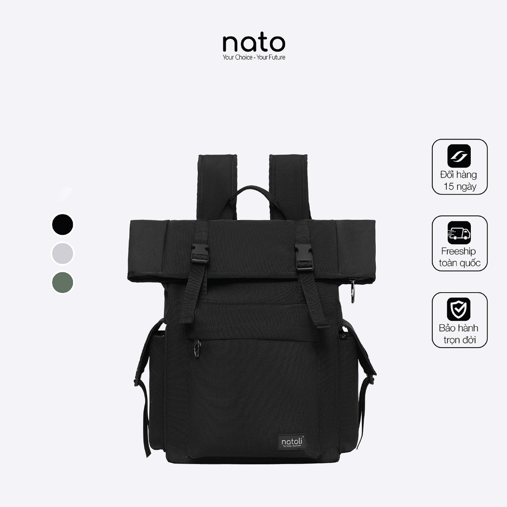 Balo đựng laptop chống nước Natoli đi phượt, du lịch nhiều ngăn cao cấp Balo FOLD BACKPACK B10
