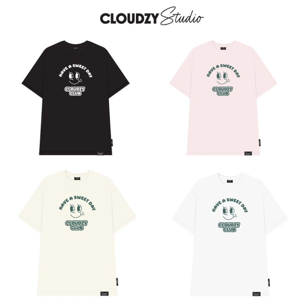 Áo phông nam nữ SWEETDAY Cloudzy Studio, áo thun oversize premium 100% cotton 250gsm