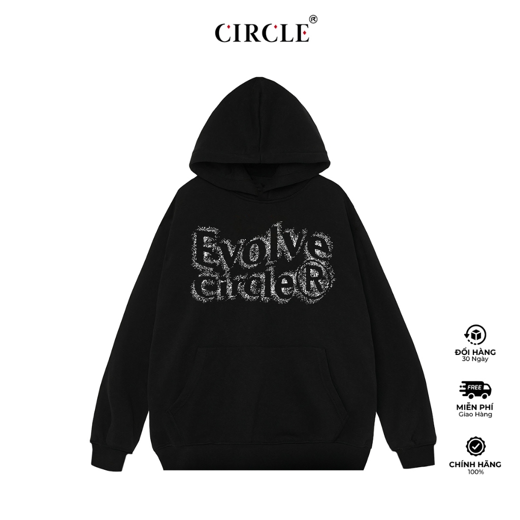 Áo Hoodie Evolve Circle Typo Dot Pattern - THE CIRCLE VN