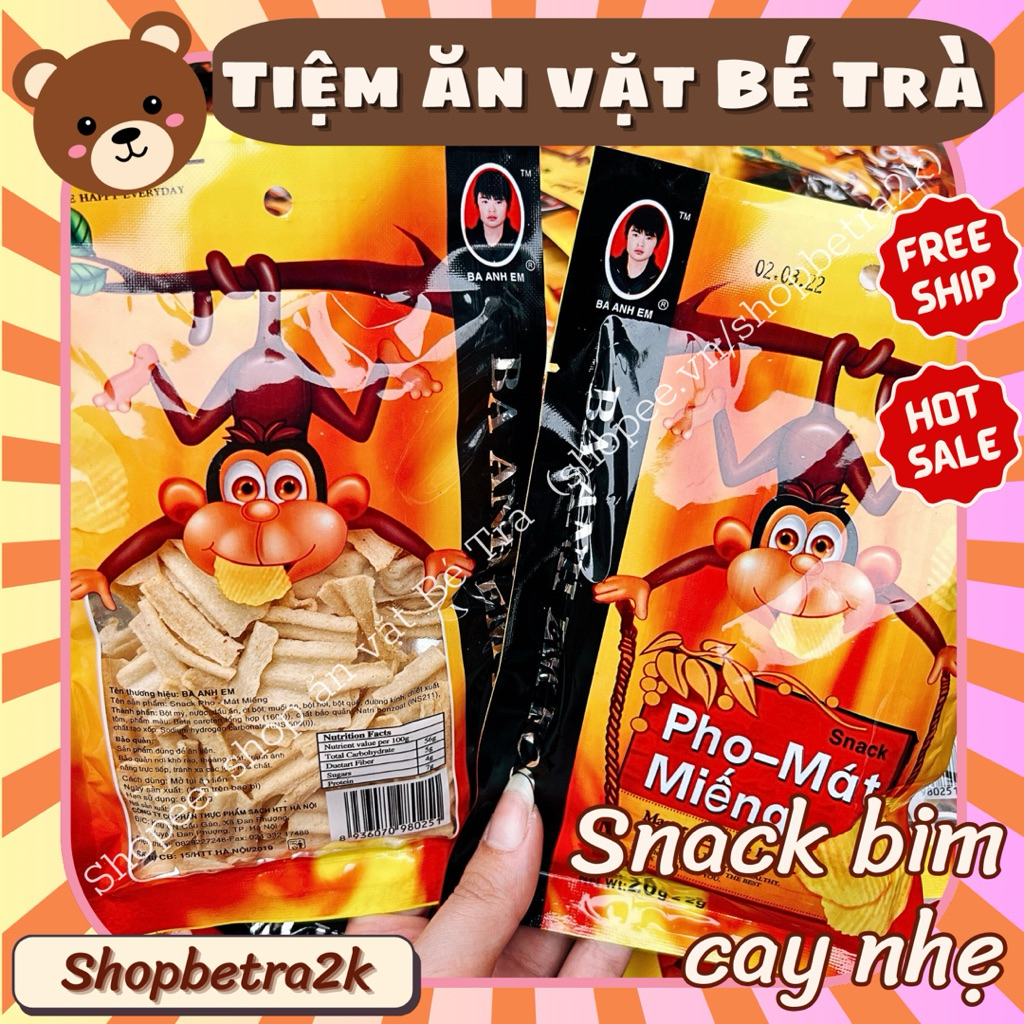 (Combo 10 gói) Snack phomat miếng khỉ đột, đồ ăn vặt