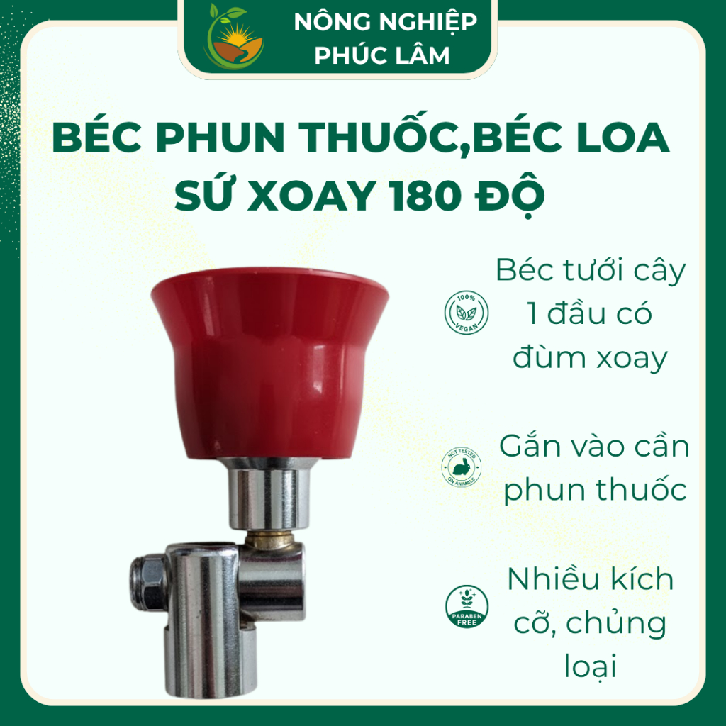 Béc Phun Thuốc,Béc Loa Sứ Xoay 180 Độ. (Đài Loan) Loại Nhỏ Hàng Xịn