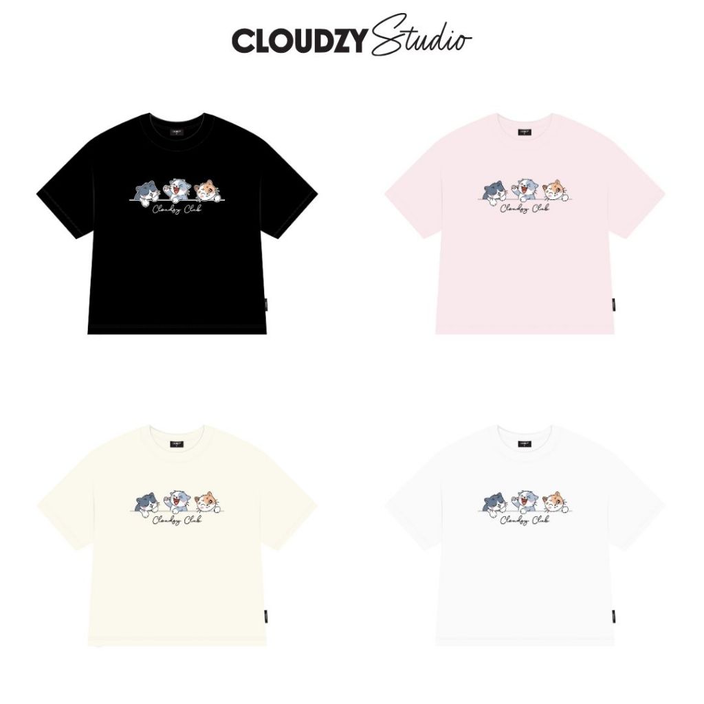 Áo babytee nữ CUTE Cloudzy Studio, áo thun nữ basic 100% cotton chất vải mềm mịn
