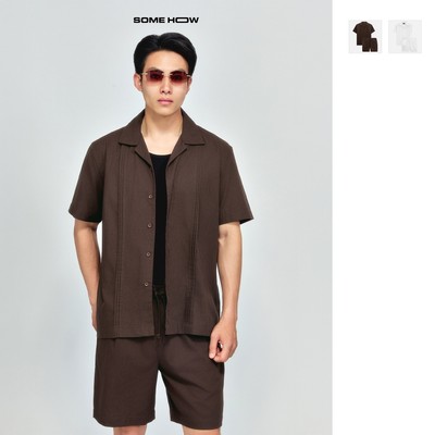  Set Nam Cuban Shirt Short Linen Relaxed, Chất Vải Linen Thoải Mái,SB0060, SOME HOW STORE