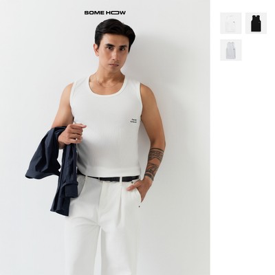  Áo Tanktop Slimfit Cord Sideword, Chất Vải Thun Gân Thoải Mái,TT0017, SOME HOW STORE