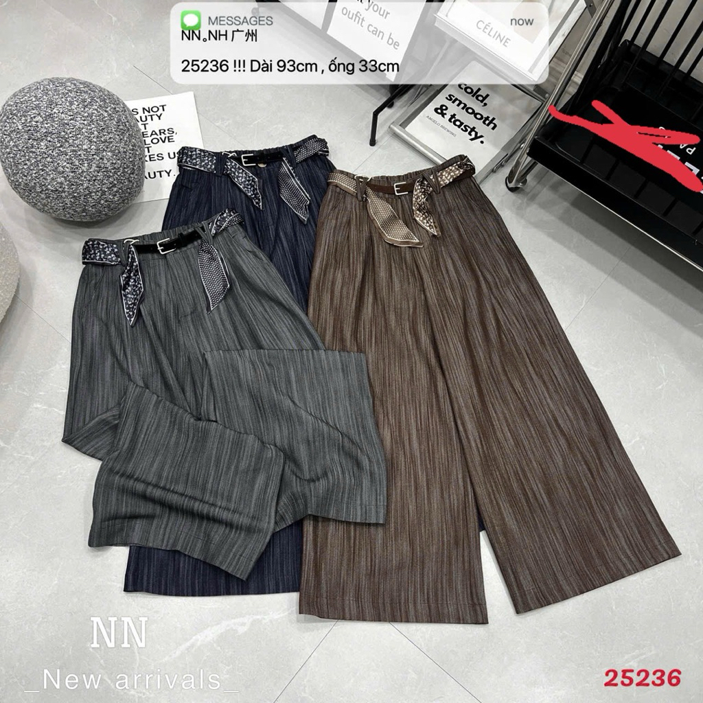 Quần xuông  dài 93cm ống rộng 33cm