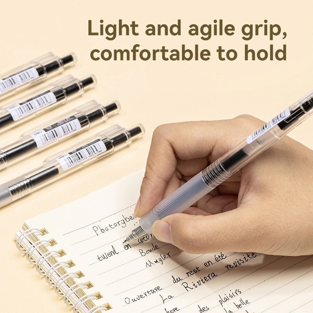 Bút Gel Deli Bấm Siêu Trơn EG575