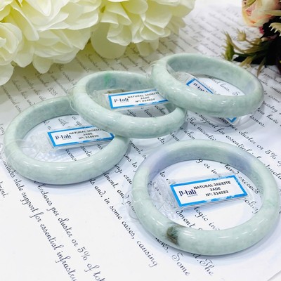 Vòng Cẩm Thạch Type A Xanh Táo Nhạt Ni nhỏ 51-52-53 Kèm Kiểm Định Mã 314-316 - Ngọc Trai Trường Thịnh