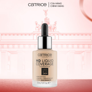  Kem nền Catrice HD Liquid Coverage Foundation che phủ tự nhiên tạo độ mịn màng cho da 30ml 
