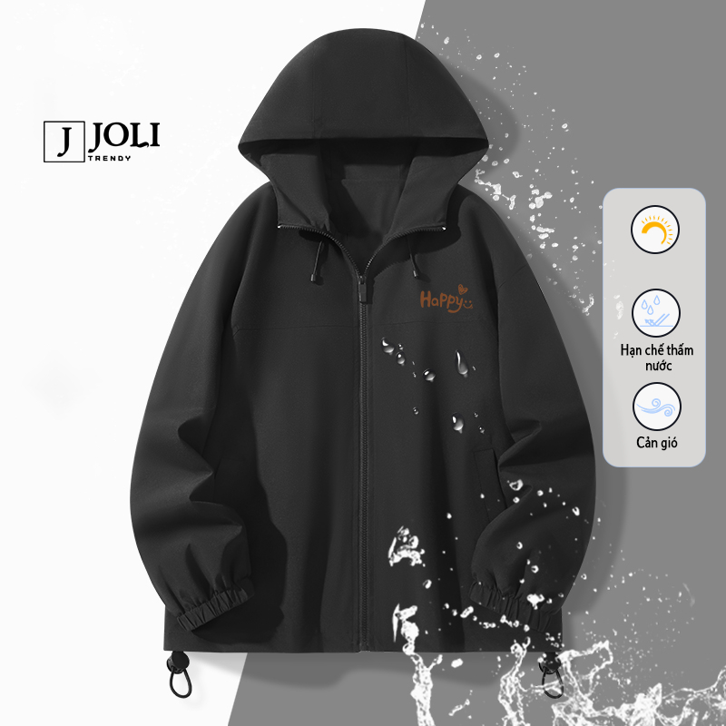 Áo Khoác Gió Nam Nữ Mũ Cao Cấp 2 Lớp JOLI Mã BST01 Chống Nước Chống Nắng Form Rộng Kiểu Dáng Unisex J Joli Trendy | BigBuy360 - bigbuy360.vn