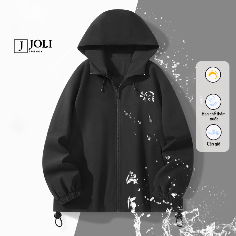 Áo Khoác Gió Nam Nữ Mũ Cao Cấp 2 Lớp JOLI Mã BST01 Chống Nước Chống Nắng Form Rộng Kiểu Dáng Unisex J Joli Trendy | BigBuy360 - bigbuy360.vn