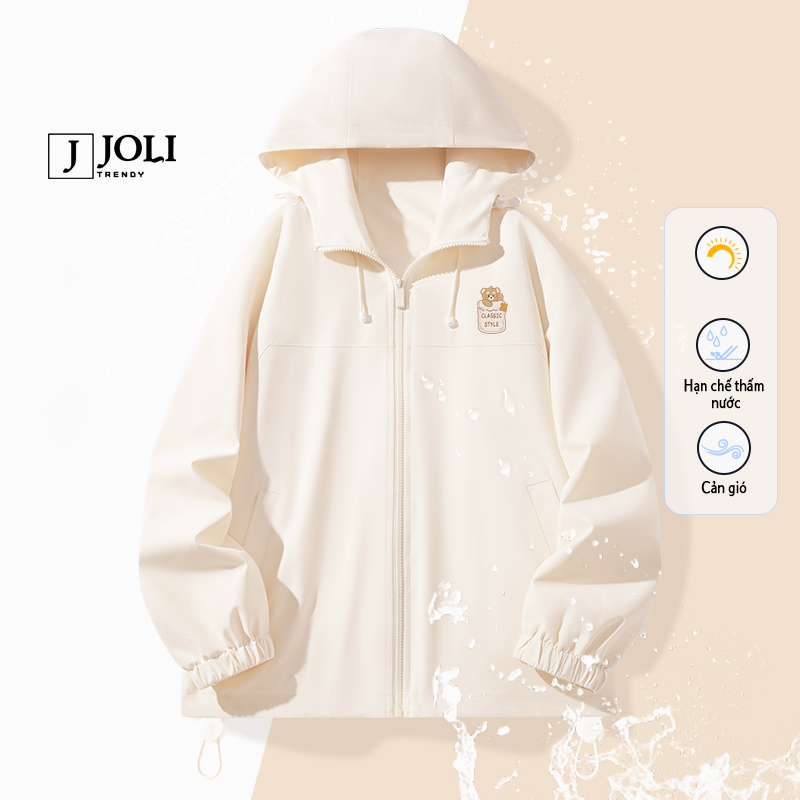 Áo Khoác Gió Nam Nữ Mũ Cao Cấp 2 Lớp JOLI Mã BST01 Chống Nước Chống Nắng Form Rộng Kiểu Dáng Unisex J Joli Trendy | BigBuy360 - bigbuy360.vn