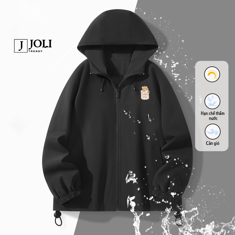 Áo Khoác Gió Nam Nữ Mũ Cao Cấp 2 Lớp JOLI Mã BST01 Chống Nước Chống Nắng Form Rộng Kiểu Dáng Unisex J Joli Trendy | BigBuy360 - bigbuy360.vn