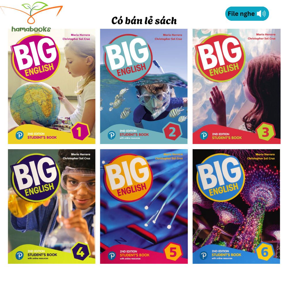 Sách - Pearson Big English (2nd edition) - Level 1,2,3,4,5,6 - Bản in lazer đẹp nét, Tặng audio
