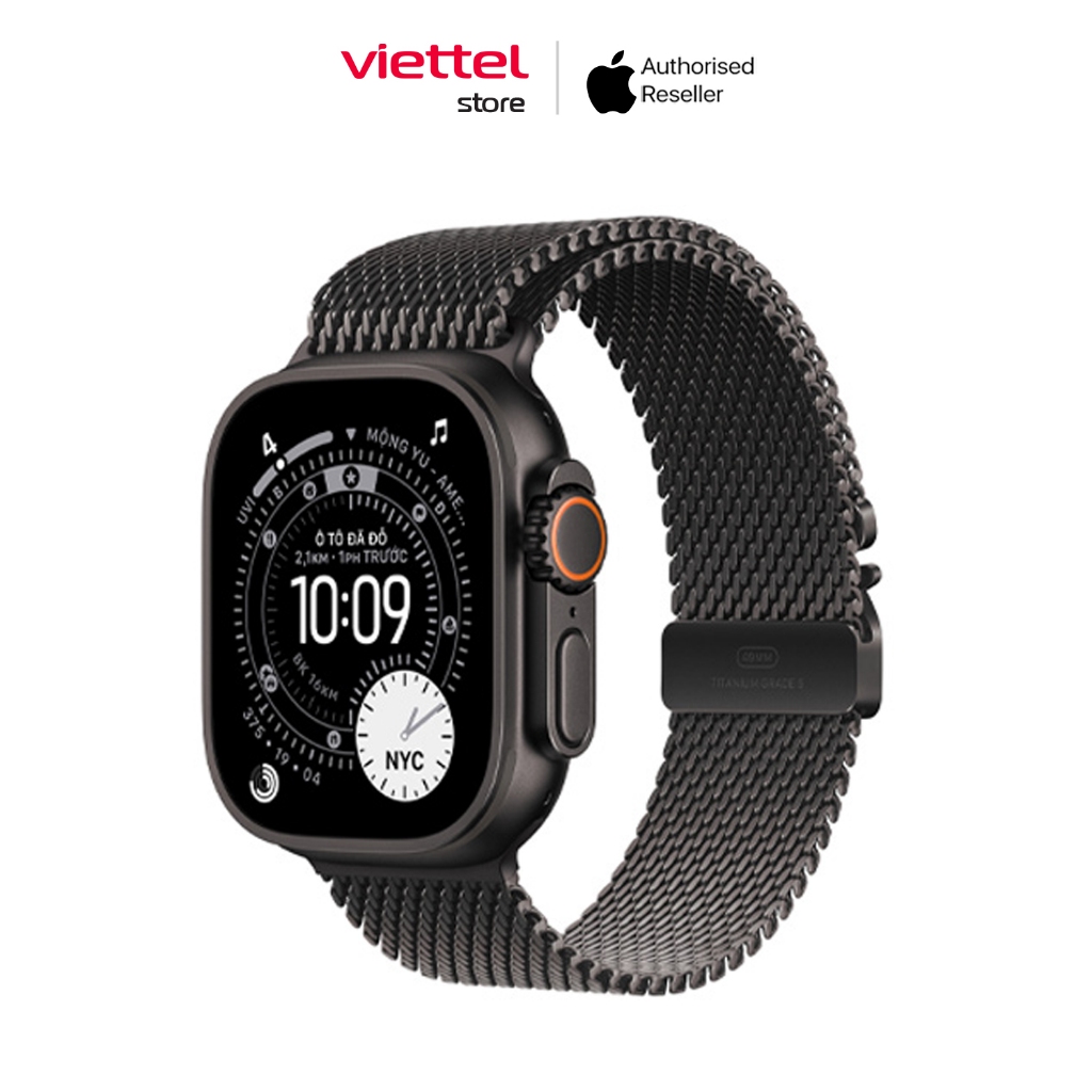 Apple Watch Ultra 3 Viền Titan Cellular 49mm Dây Milanese M/L Chính hãng | BigBuy360 - bigbuy360.vn