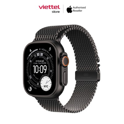 Apple Watch Ultra 3 Viền Titan Cellular 49mm Dây Milanese M/L Chính hãng