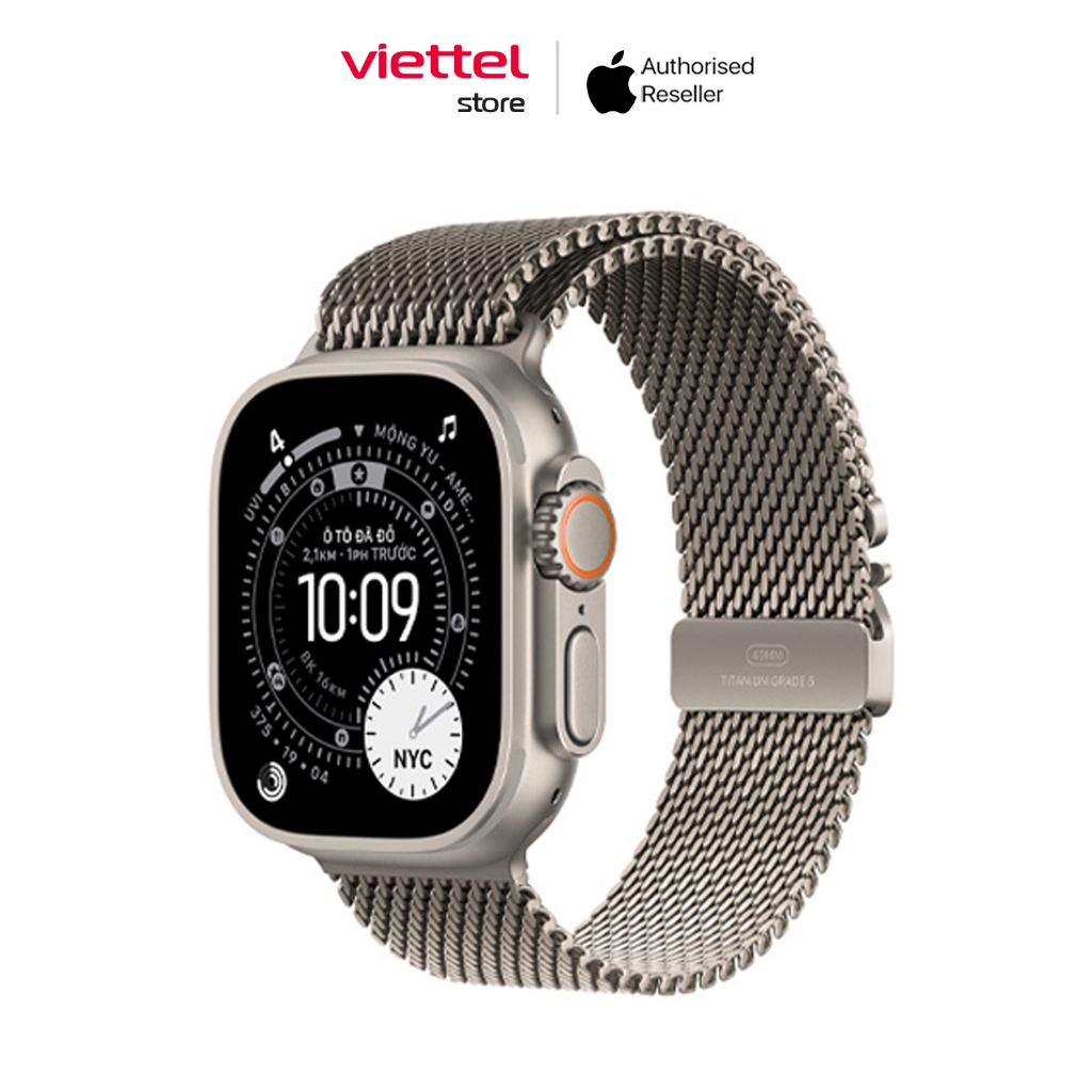 Apple Watch Ultra 3 Viền Titan Cellular 49mm Dây Milanese M/L Chính hãng | BigBuy360 - bigbuy360.vn