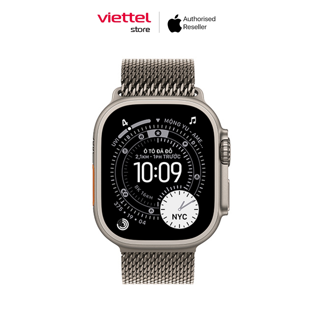 Apple Watch Ultra 3 Viền Titan Cellular 49mm Dây Milanese M/L Chính hãng | BigBuy360 - bigbuy360.vn