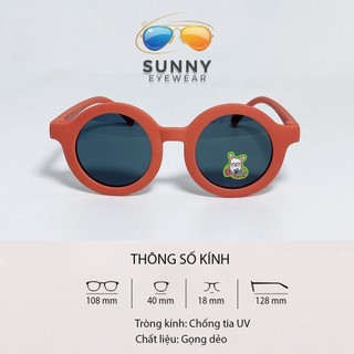 Kính mát trẻ em thời trang  Exfash  gọng tròn nhựa dẻo chống tia UV cao cấp dành cho bé trai và bé gái JS11065