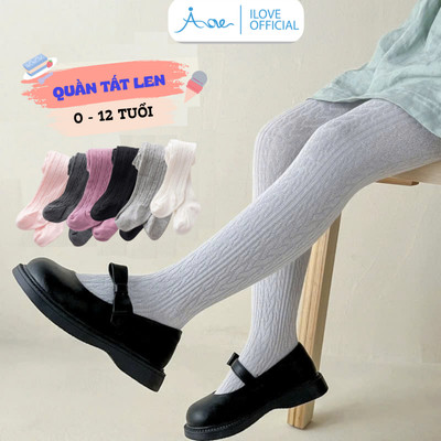 [HÀNG MỚI VỀ] AORE-Quần Tất Len CÓ BÀN, Quần Tất Co Giãn 4 Chiều Bé Gái Mùa Thu Đông Chất Mềm Giữ Ấm, Thoáng Khí