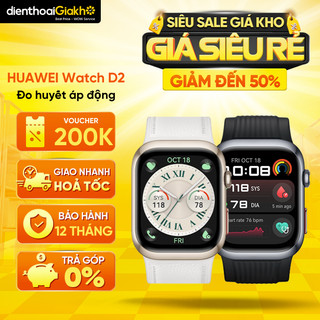  Đồng Hồ Thông Minh HUAWEI WATCH D2 | Theo Dõi Huyết Áp Động | Thiết Kế Mỏng Nhẹ | Quản Lý Sức Khỏe Toàn Diện 