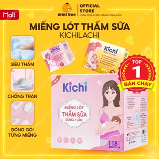 Miếng lót thấm sữa Kichilachi hộp 118 miếng mỏng nhẹ thấm hút tốt chống tràn cho mẹ - MINIBOO