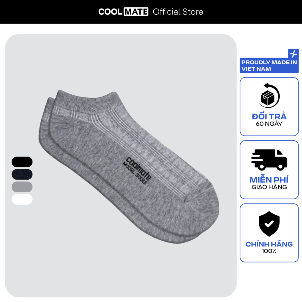 Tất vớ cổ ngắn Modal kháng khuẩn Coolmate