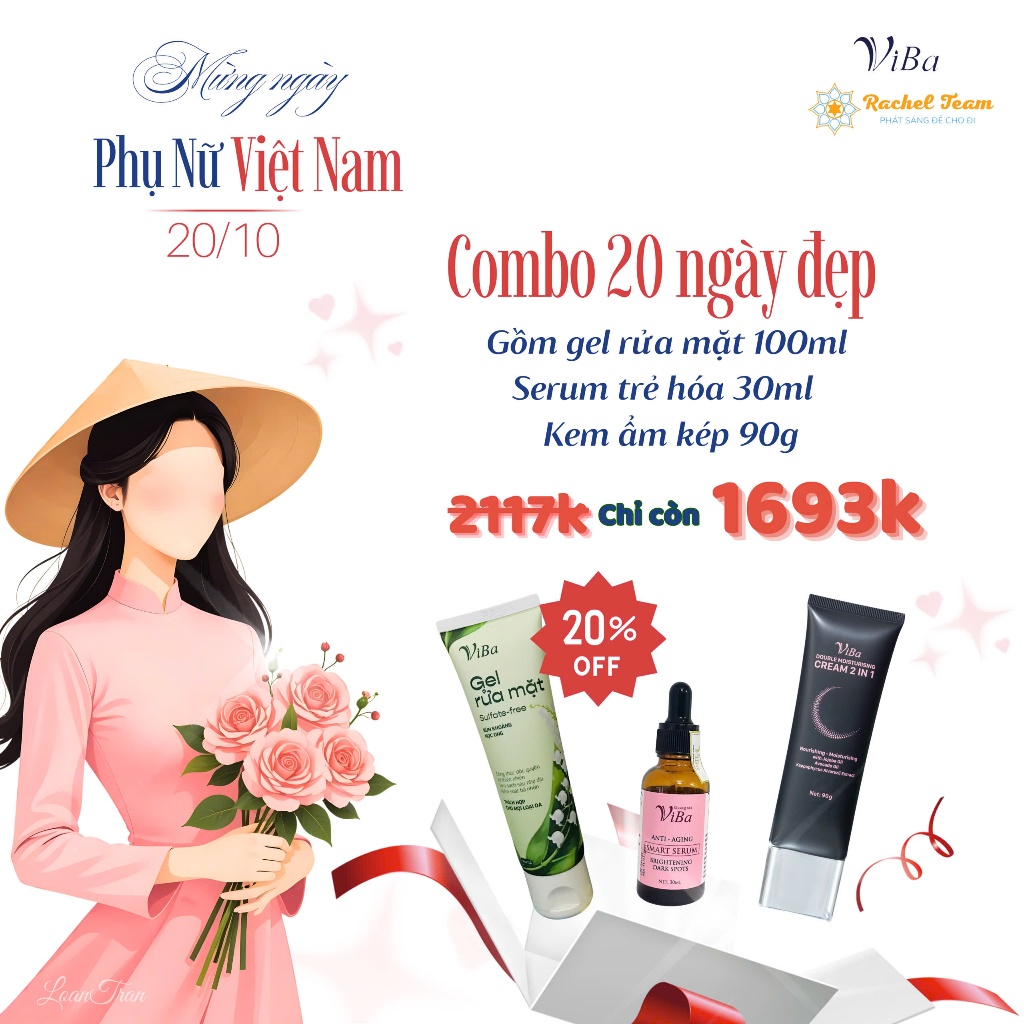 Combo 20 ngày đẹp Viba chăm sóc da tiêu chuẩn