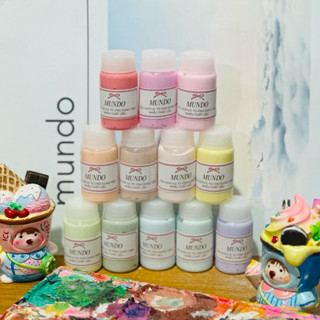 MUNDO Màu Acrylic Chiết 30ml, Màu Acrylic Tô Tượng Hủ 30gr, Màu Vẽ Túi, Vẽ Tường
