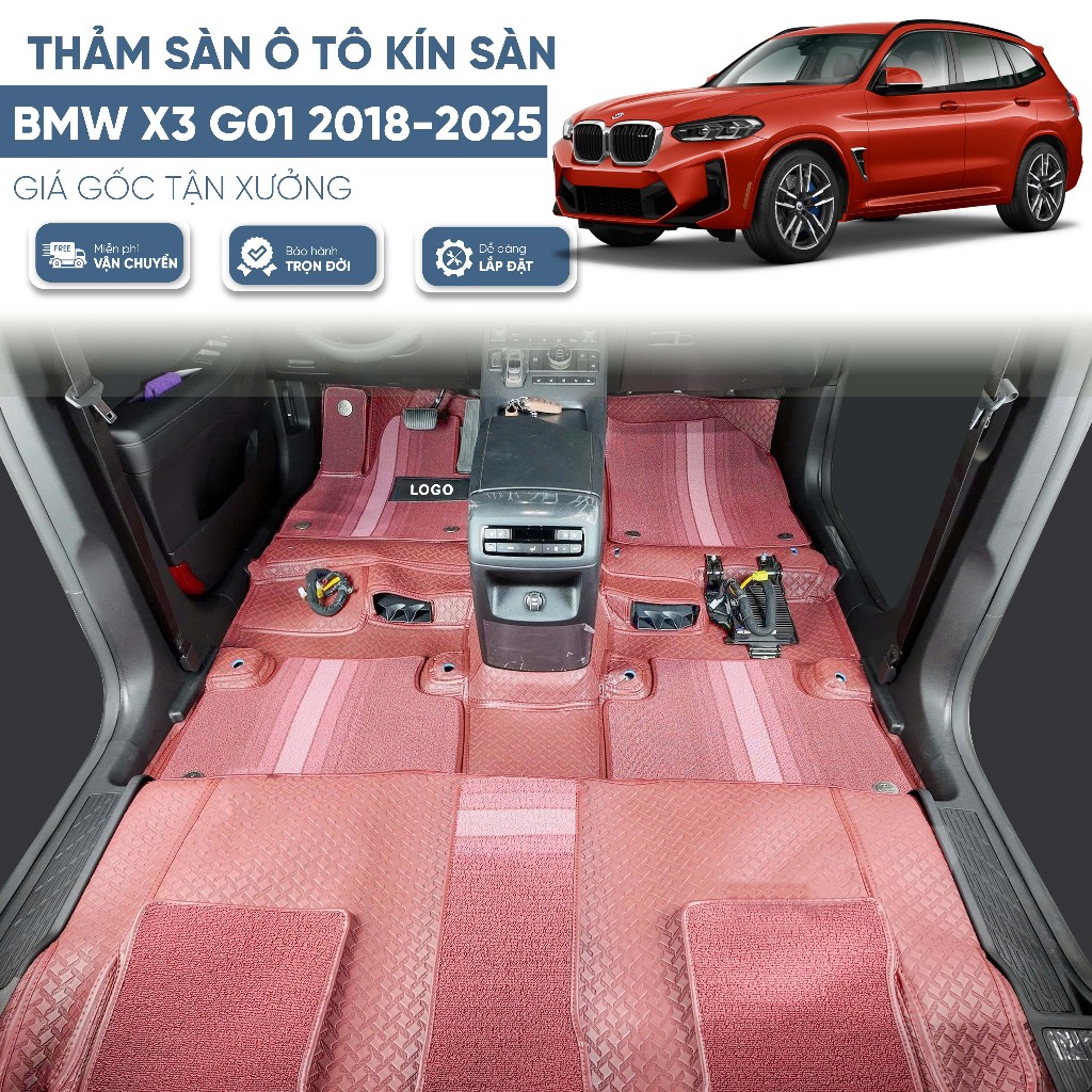 Thảm kín sàn 360 BMW X3 2018-2025 G01 Chính hãng - Kín sàn 100% - BH trọn đời