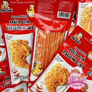 (Combo 10 gói) Snack hình đùi gà thơm cay, snack que cay