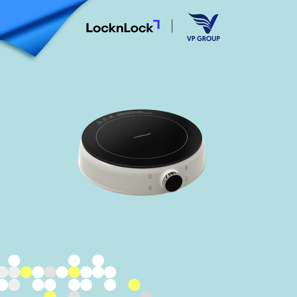 Bếp điện từ mini Locknlock 1500W- Màu ngà - EJI126IVY