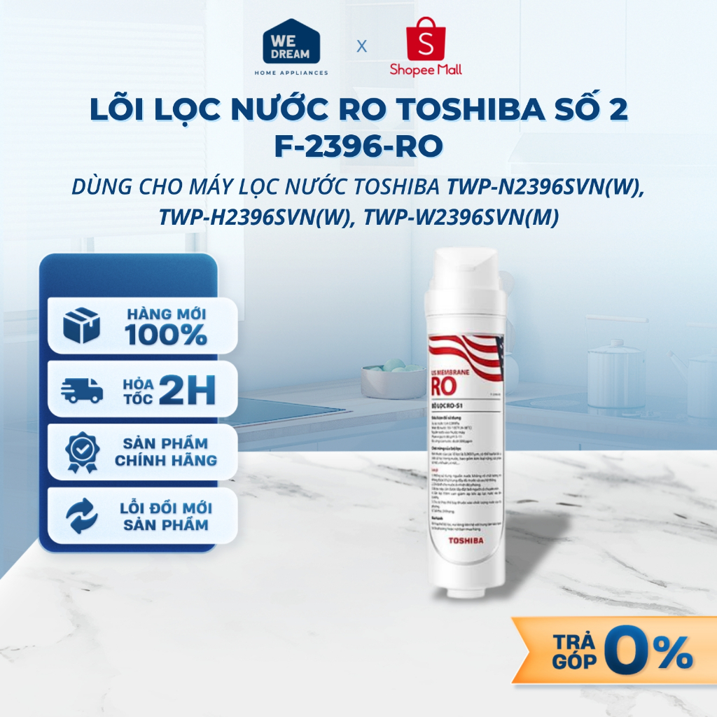 F-2396-RO - Lõi Lọc Nước RO Toshiba Số 2 F-2396-RO - Dùng Cho Máy TWP-N2396SVN(W), H2396SVN(W), W239