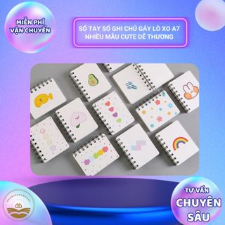  Sổ tay sổ ghi chú gáy lò xo A7 nhiều mẫu cute dễ thương 