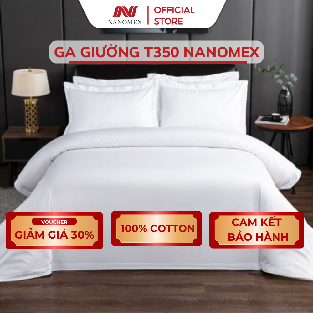 Vải T350 - Ga bọc nệm chuyên dùng trong khách sạn cao cấp - Drap giường bảo vệ đệm Nanomex