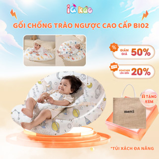  Gối chống trào ngược cho bé IQKAO Gối định hình có đai chống giật mình BI02 cao cấp 
